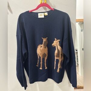 New Anthropologie Cashmere Horse Sweater